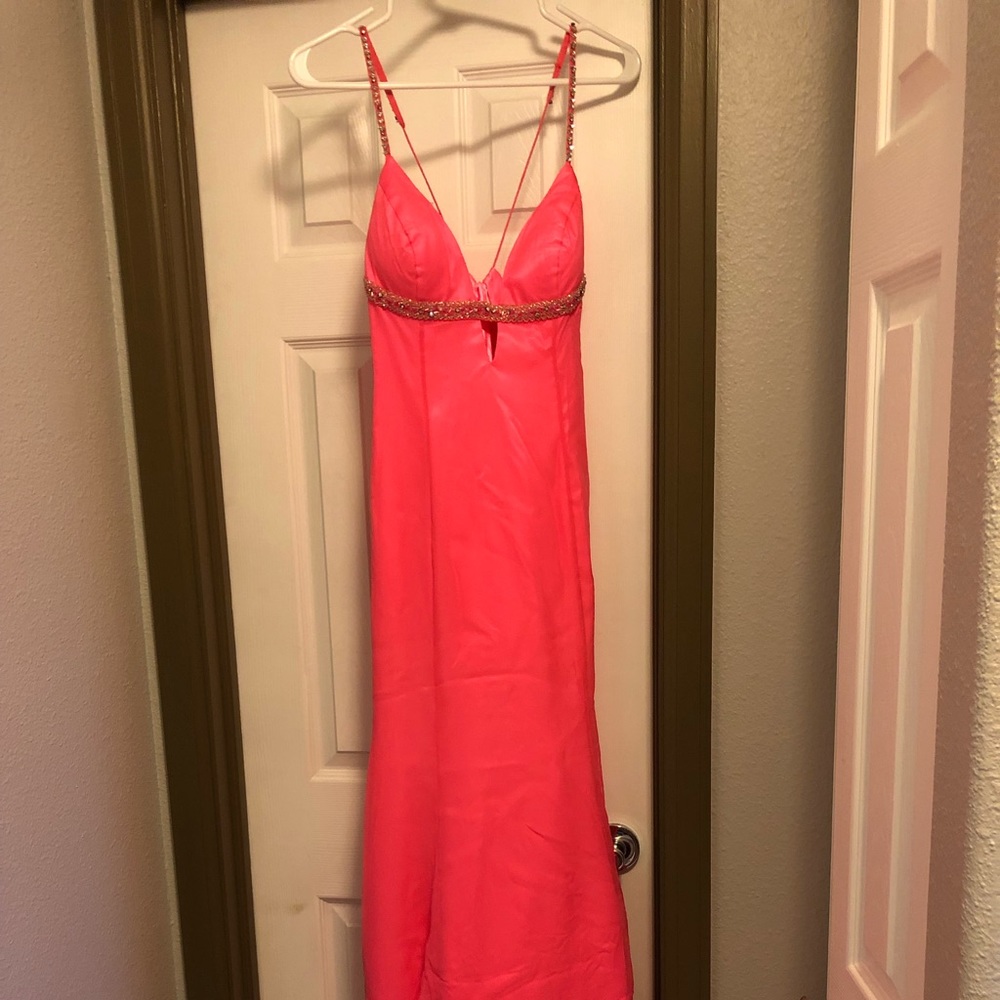 Hot Pink Prom Dress - Size 6